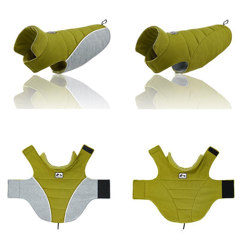 Double-Sided Fleece Dog Jacket for Winter Warmth and Comfort