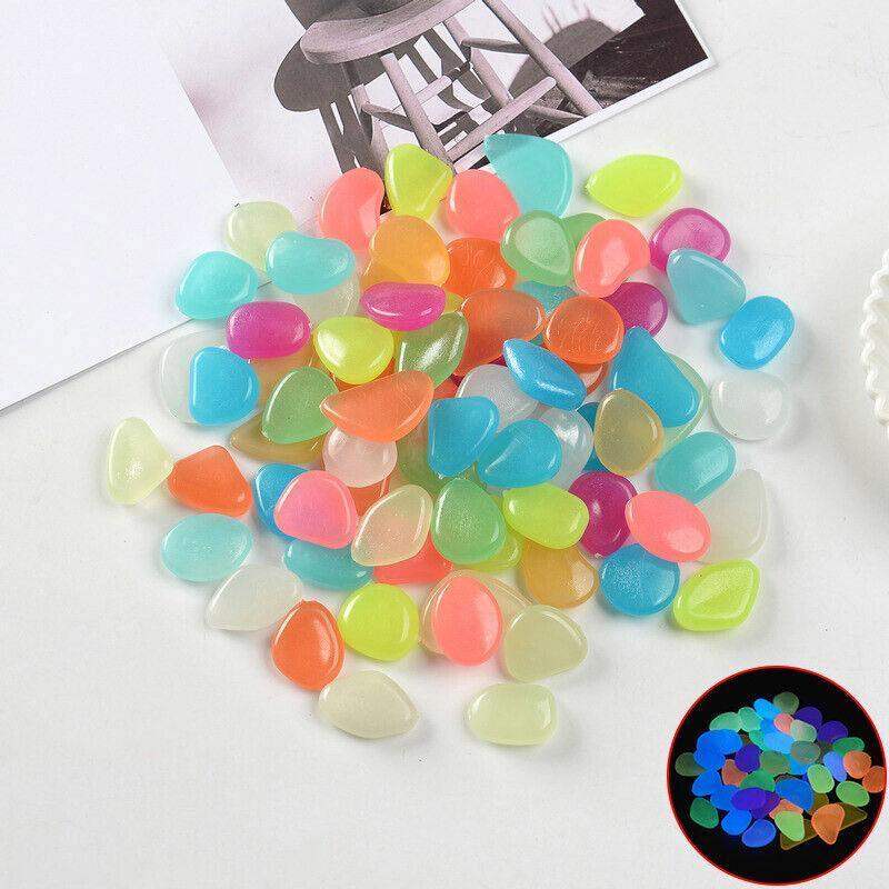 UP TO 500X Luminous Glow Aquarium Stones for Gardens and Decorations