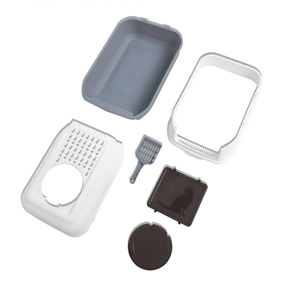 Large Detachable Enclosed Cat Litter Box
