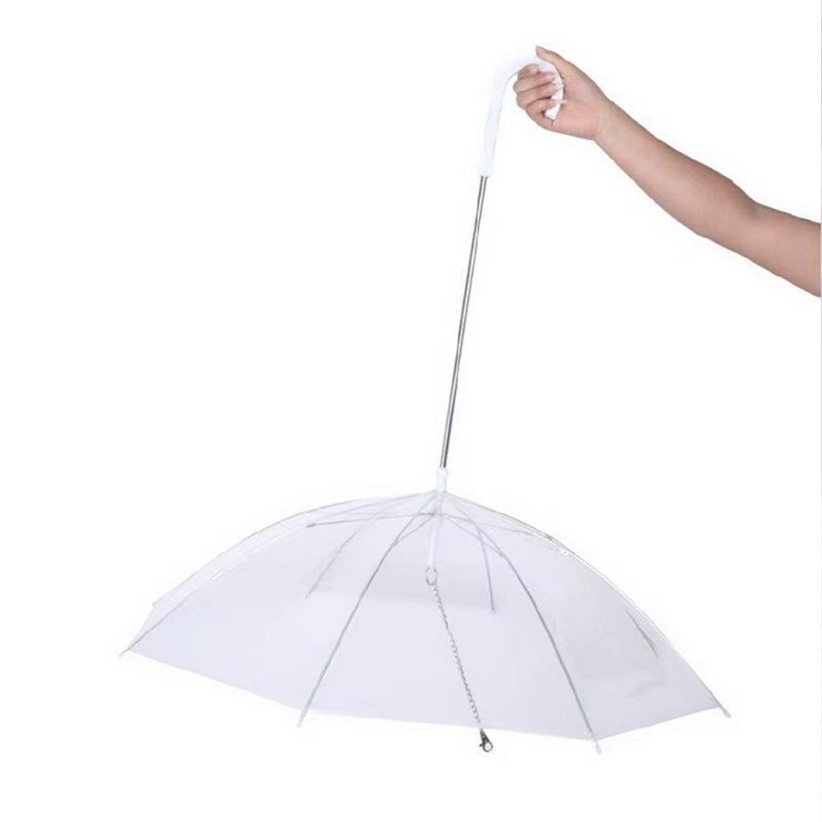 Pet Umbrella with Leash Attachment Keep Your Dog Dry in Style