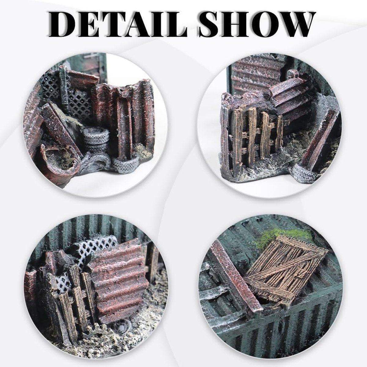 Realistic Aquarium Wreckage Decoration Resin Hiding Spot for Fish & Shrimp