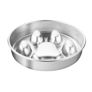 Durable Stainless Steel Slow Feeder Dog Bowl Anti-Bloat & Healthy Eating