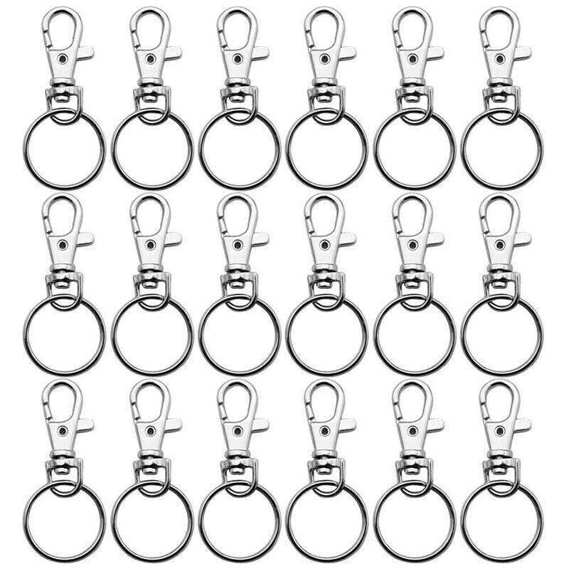 Stainless Steel Keychain Rings Durable DIY Clasps (102PCS Set)