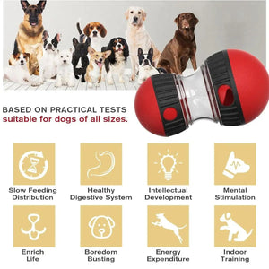 Slow Feeder Dog Toy Rolling Food Ball Funnel Pet Training Interactive Treat Toy