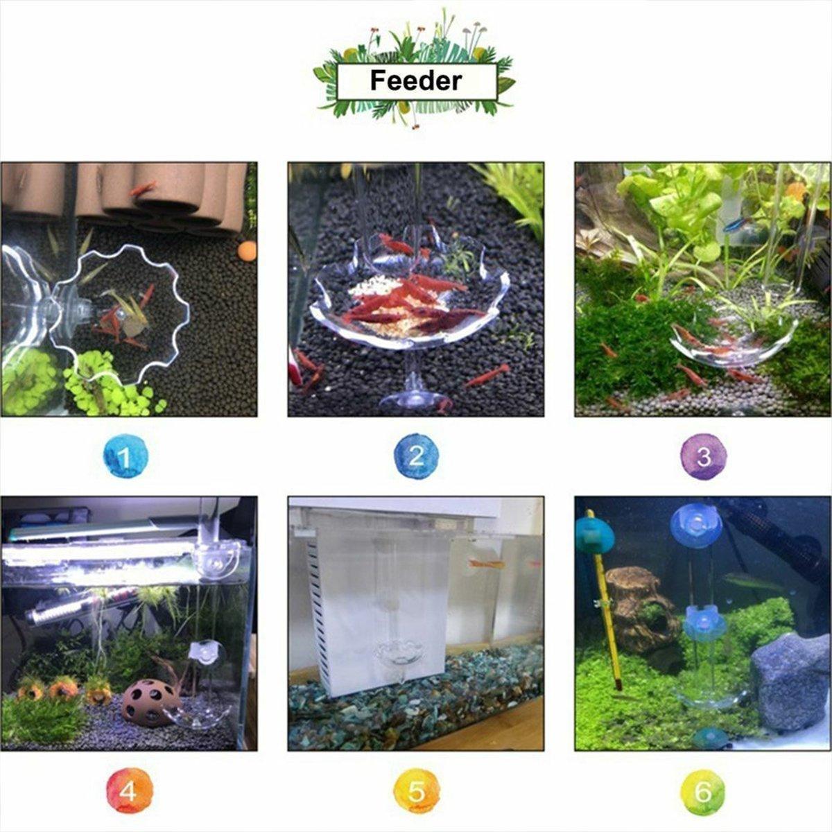 Aquarium Fish Tank Shrimp Food Feeder Clear Arylic Feeding Dish Fish Tank Feeder