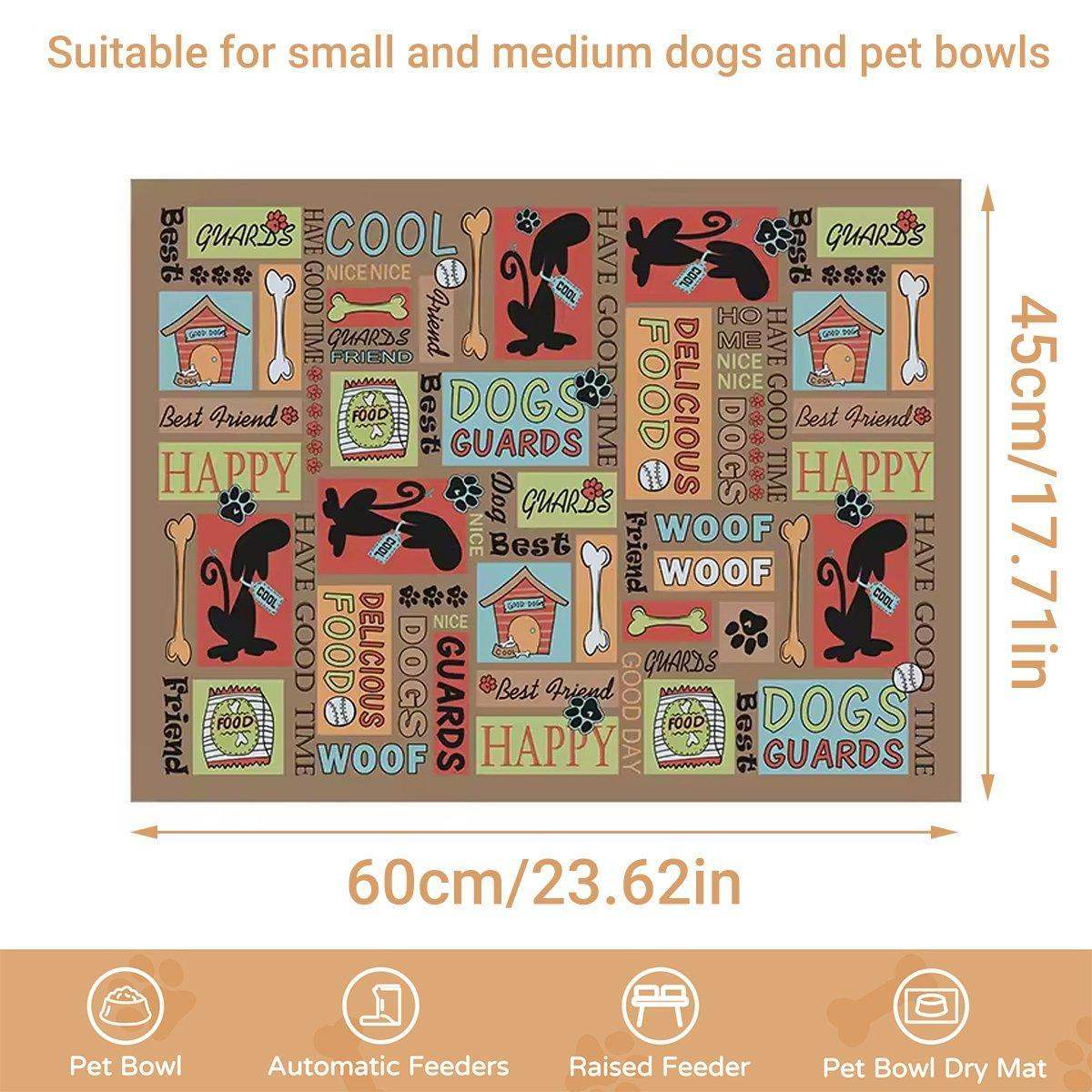 Pet Mat Waterproof Leather Fence Carpet Dog Cat Meal Mat Dog Cage Mat