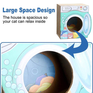 Two-Layer Cat House with Scratch Board Durable & Spacious Design