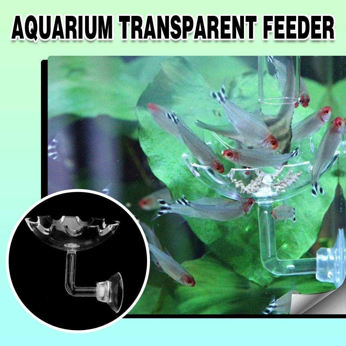 Aquarium Fish Tank Shrimp Food Feeder Clear Arylic Feeding Dish Fish Tank Feeder