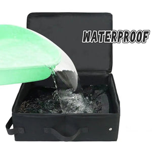 Travel Cat Litter Box With Lid and Handle Standard Portable Foldable Cat Litter Box Fabric Cat Litter Bag