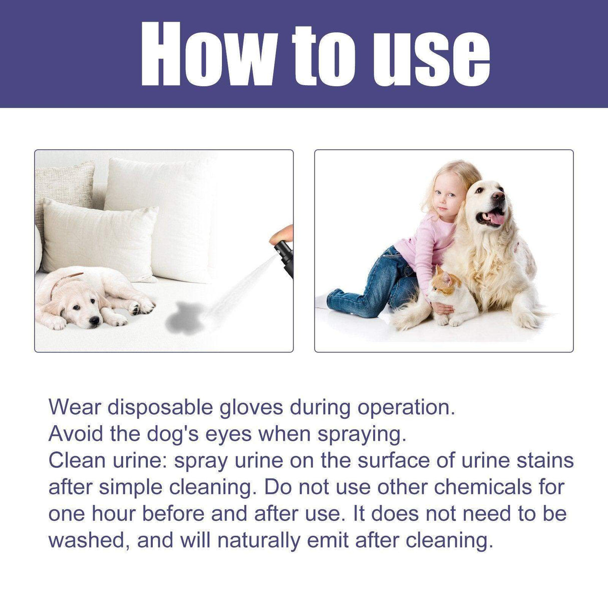 Pet Deodorant Spray for Cats and Dogs Eliminates Urine Body and Stool Odors
