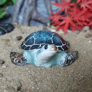 Resin Sea Turtle Aquarium Ornament Underwater Decor for Fish Tank