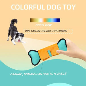 Interactive Canvas Dog Toy with Treat Pockets Crinkle Sound