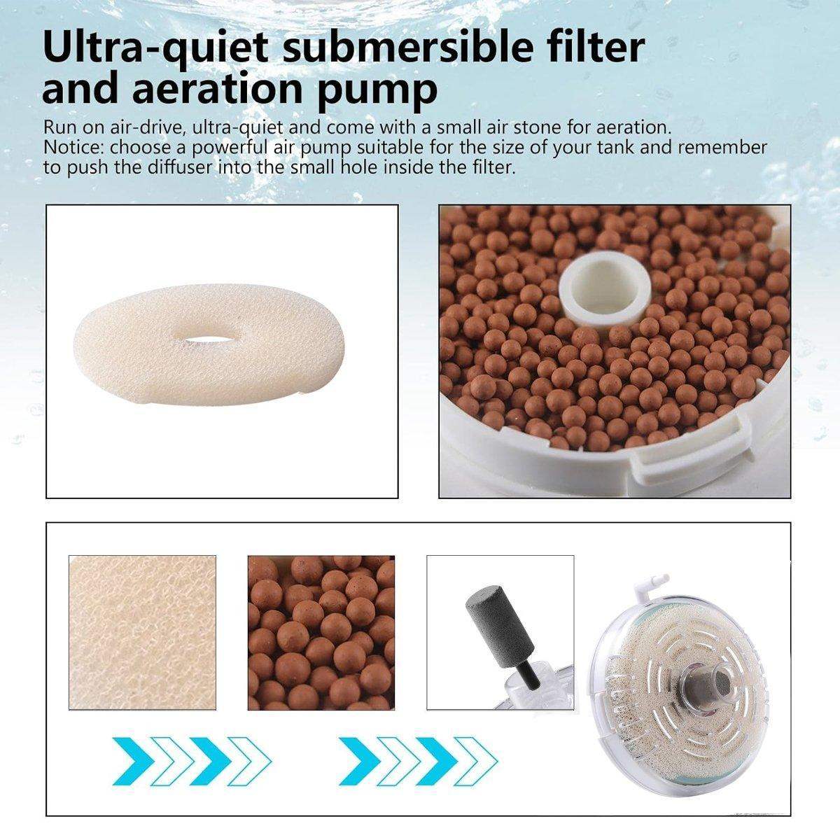Powerful Internal Fish Tank Filter Submersible Filtration System with Oxygenation