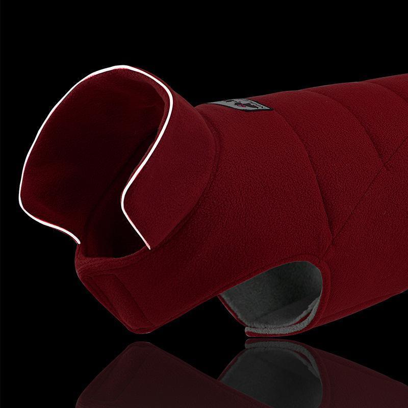 Double-Sided Fleece Dog Jacket for Winter Warmth and Comfort