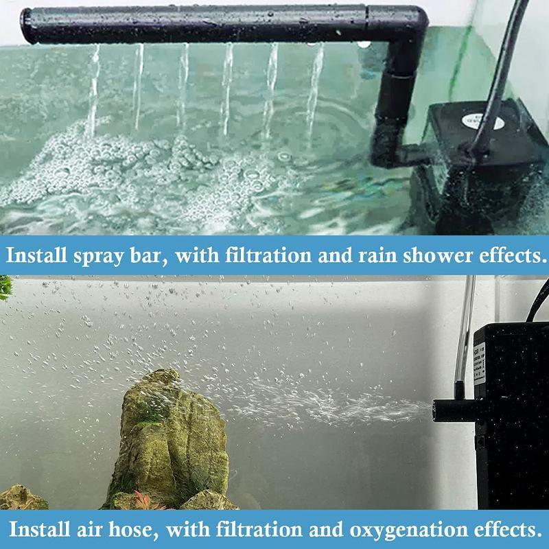 Powerful Internal Fish Tank Filter Submersible Filtration System with Oxygenation