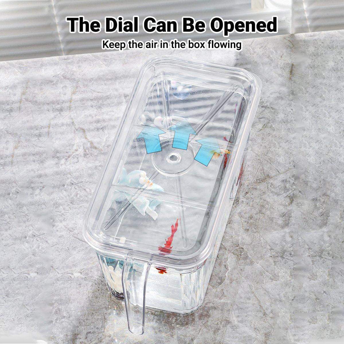 Desktop Fish Tank with Three-Division Design Compact & Stylish Aquarium