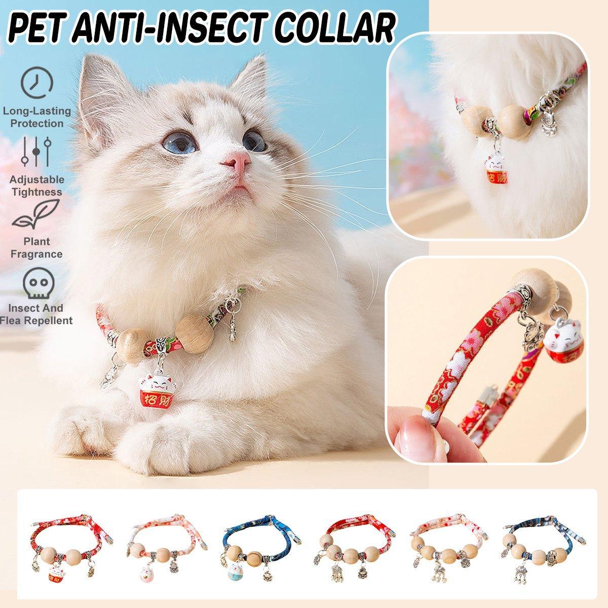 Pet Bell Necklace Designer Cat Flea Collar Dog Insect Repellent
