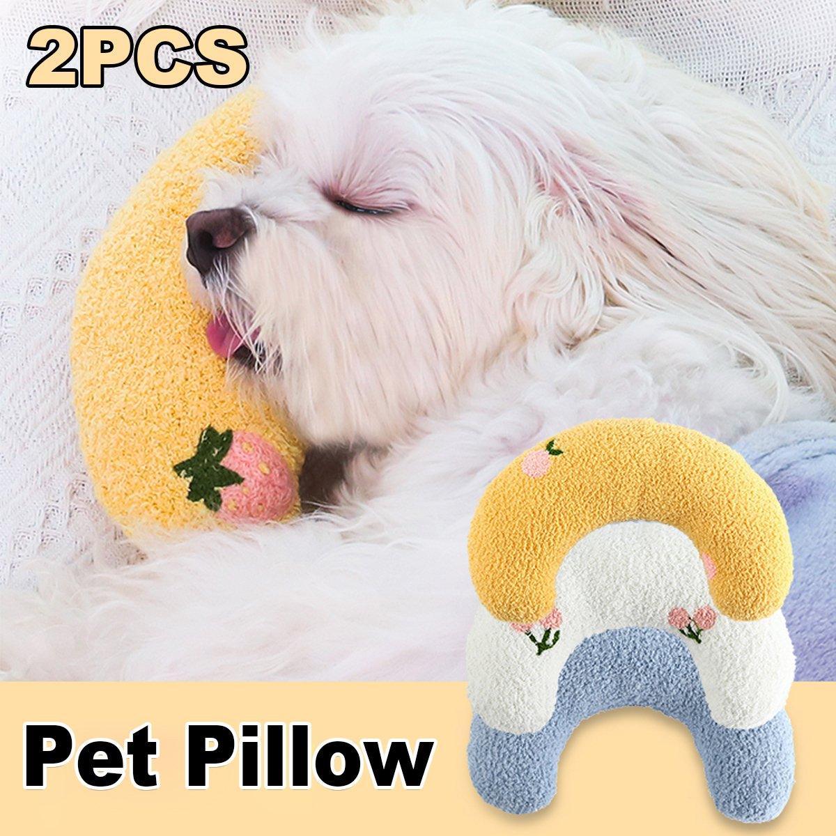 Pet Pillow Dog Cat Sleeping Moon Pillow Small Dog Plush Pillow