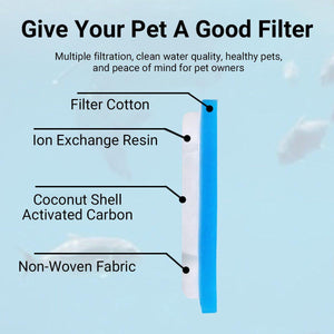 6-Pack Pet Water Dispenser Filter Replacement Advanced Multi-Layer Filtration