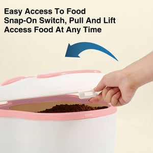 Large Pet Food Storage Bucket Airtight Design with 3kg Capacity