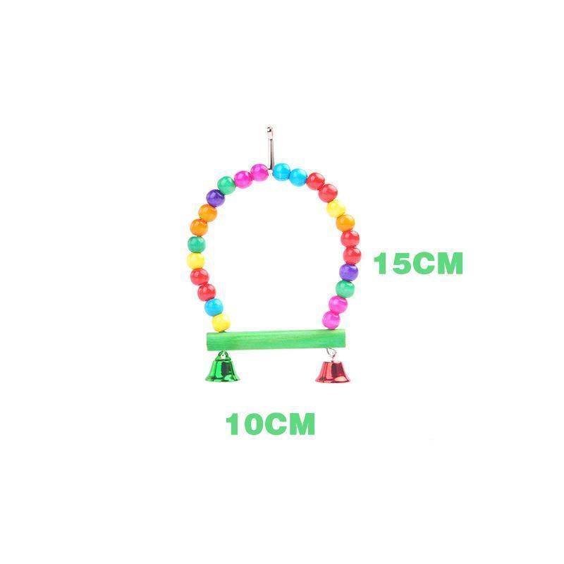 5PCS Interactive Hanging Bird Toys Set for Parrots and Small Birds