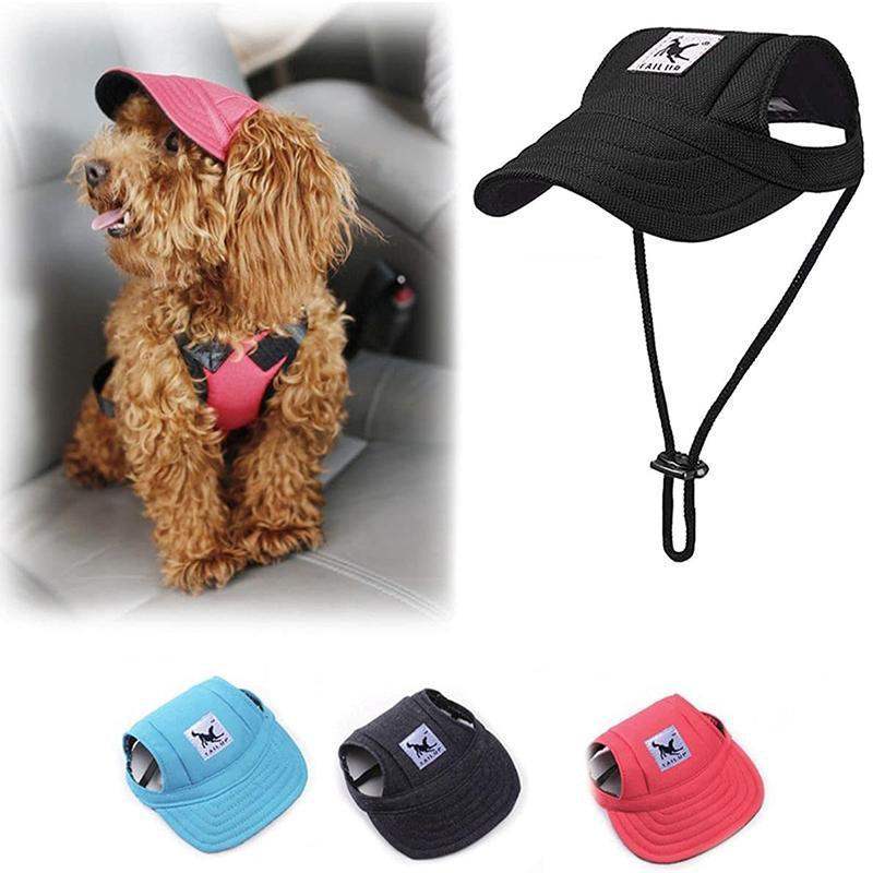 Summer Pet Dog Sun Hat S-XL Canvas Baseball Cap Outdoor Puppy Visor
