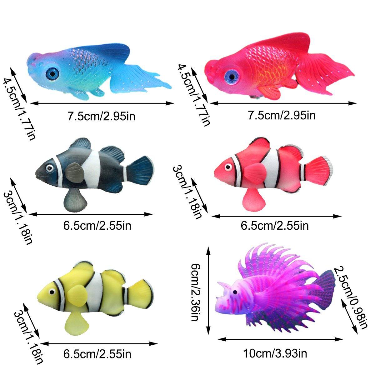 Artificial Aquarium Fish Decorations Silicone Betta Moving Floating Small Fish