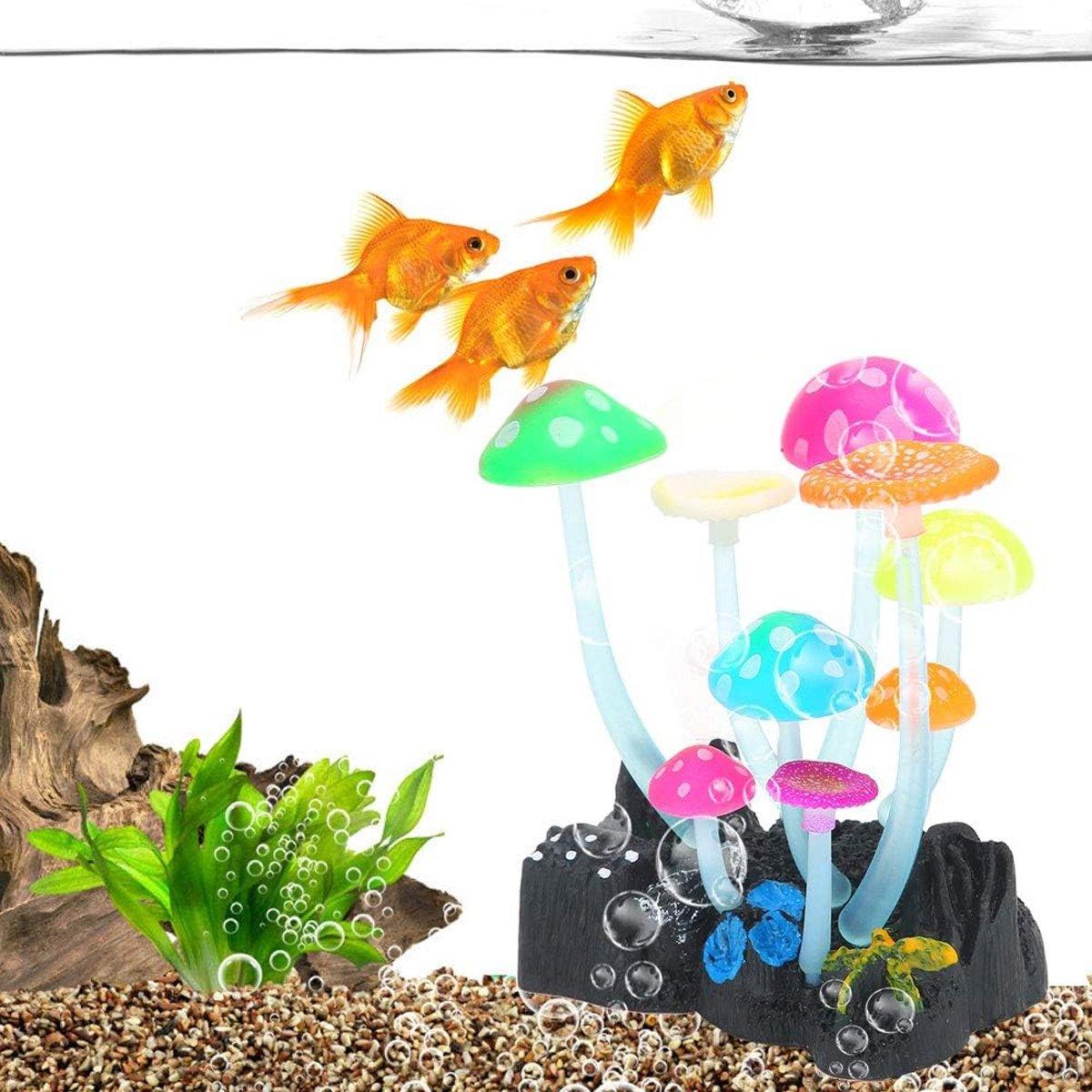 Simulation Jellyfish Aquarium Decor Fluorescent Mushrooms for Fish Tanks
