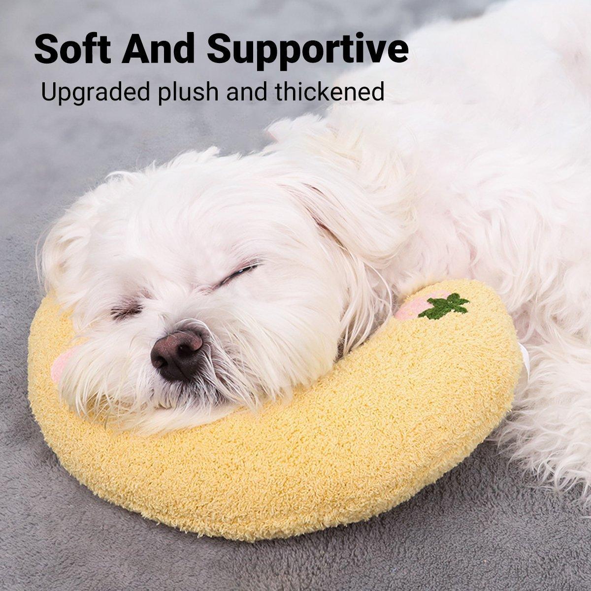 Pet Pillow Dog Cat Sleeping Moon Pillow Small Dog Plush Pillow