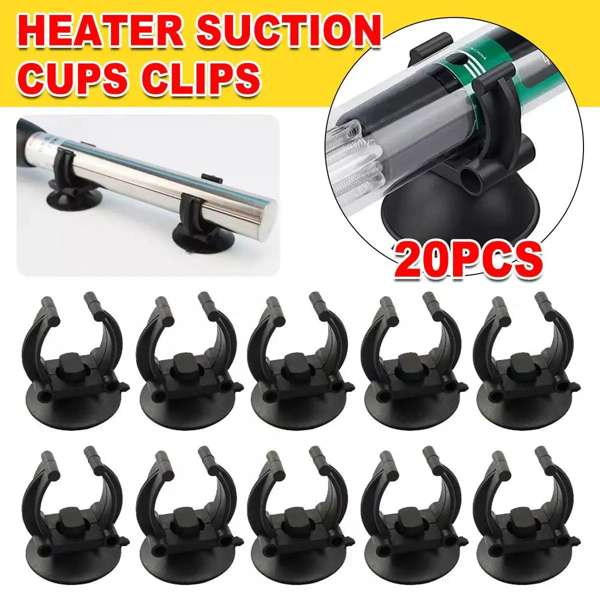 20-Pack Heater Suction Cups Clips for Aquariums