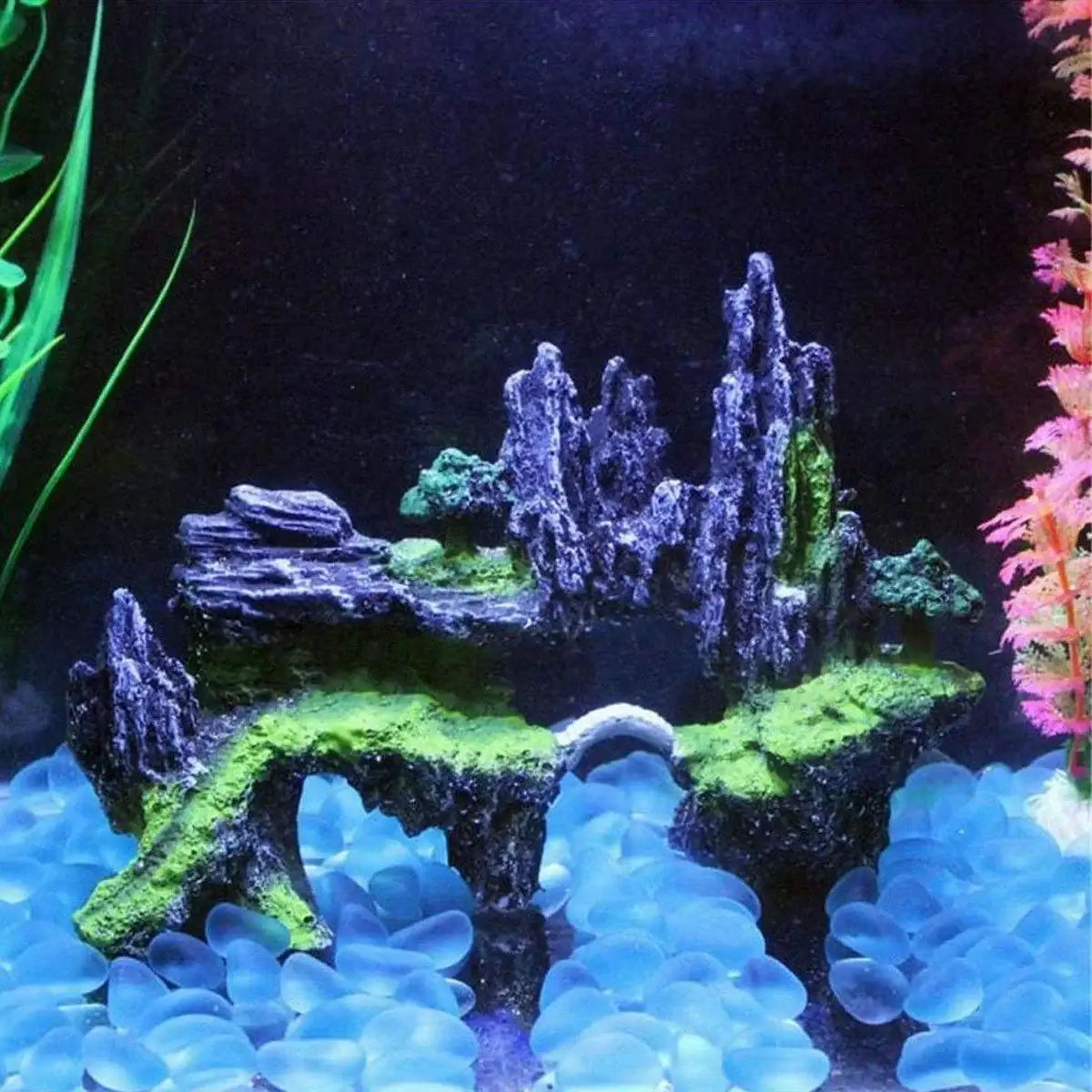 Aquarium Mountain Decoration Realistic Resin Fish Tank Ornament