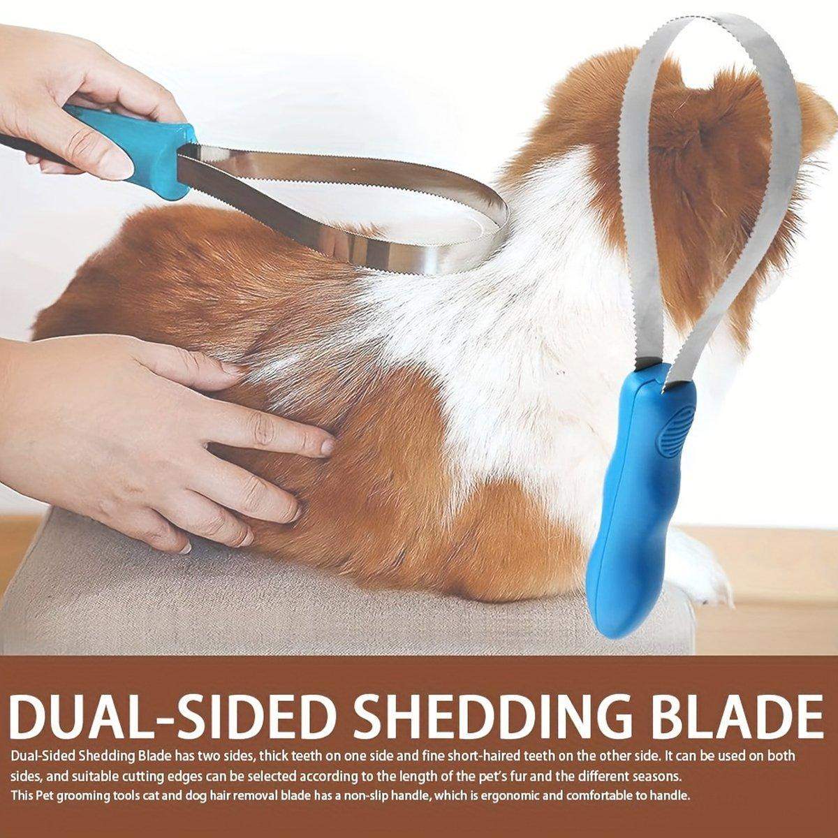 Pet Grooming Tool for Shedding Stainless Steel Hair Removal Comb for Dogs & Cats