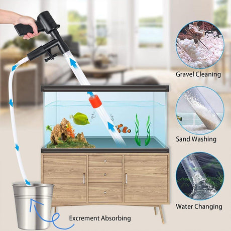 Multi-functional Fish Tank Gravel Cleaner