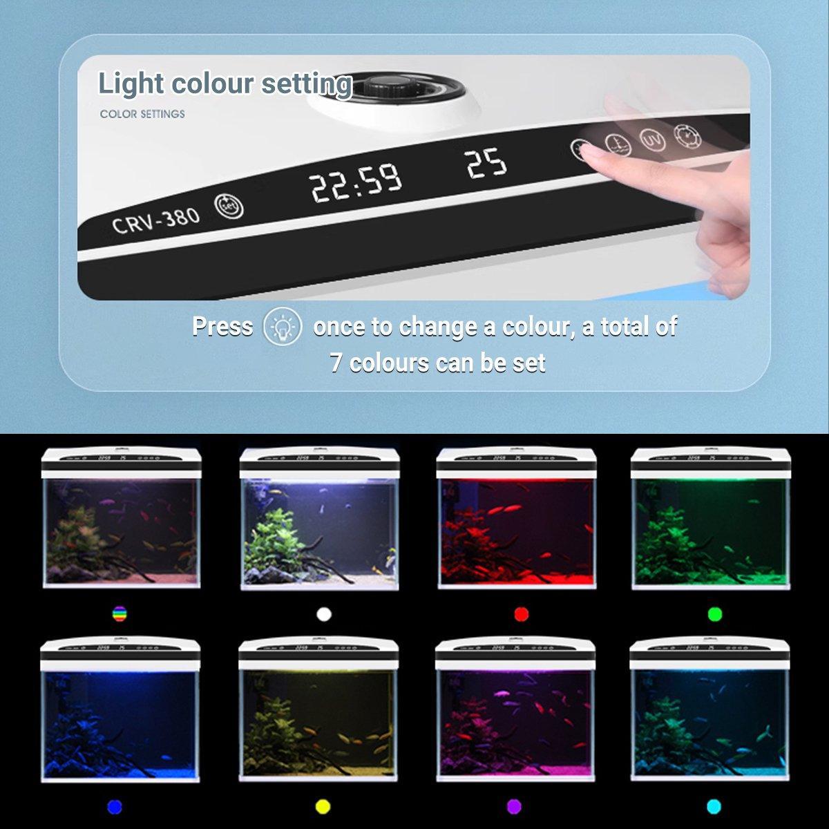 Advanced Smart Fish Tank with Self-Cleaning & LED Lights