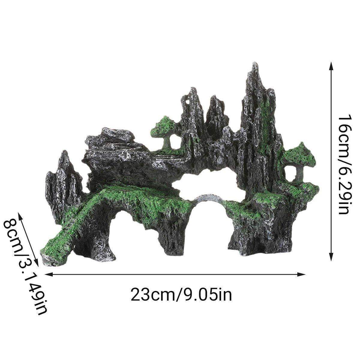 Aquarium Mountain Decoration Realistic Resin Fish Tank Ornament