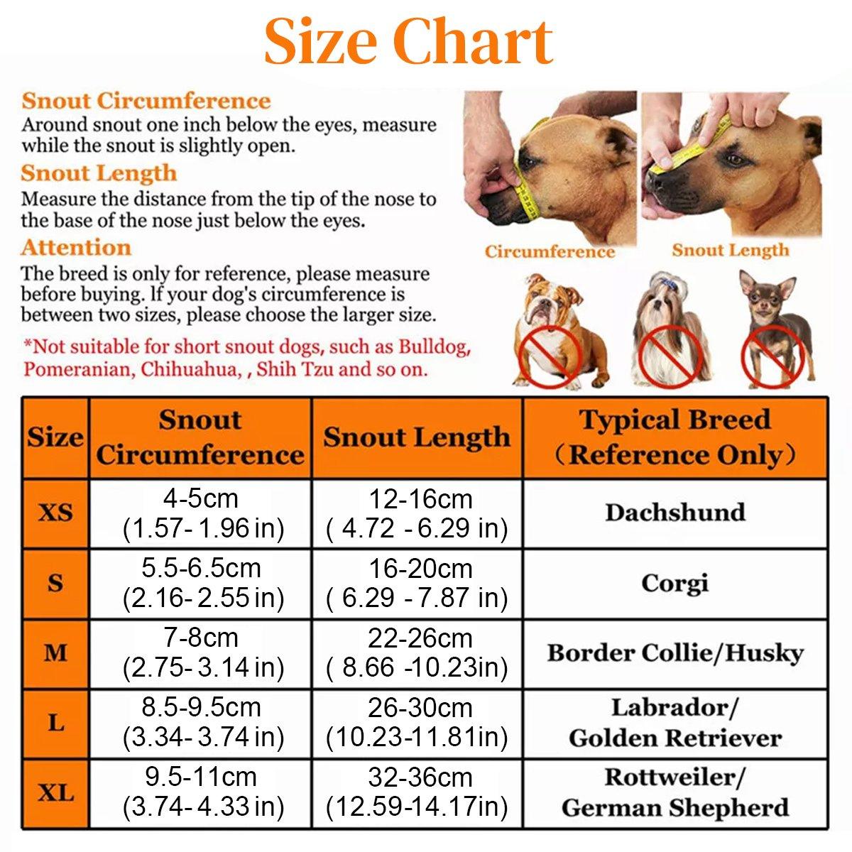 2PCS Adjustable Mesh Dog Muzzle Set Breathable Anti-Bite Muzzles