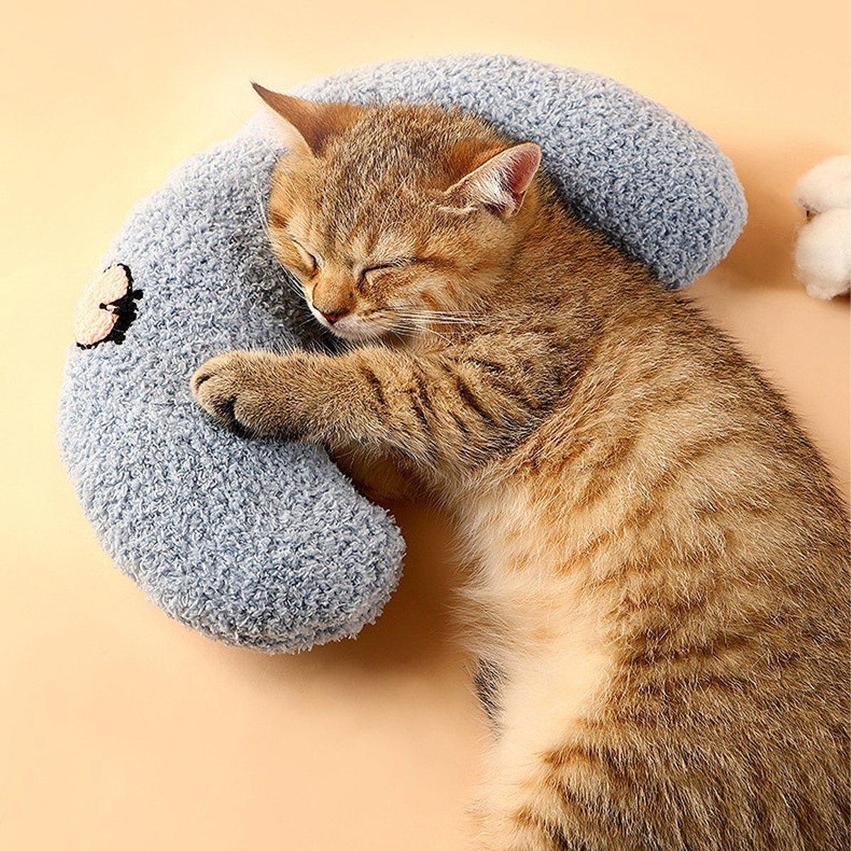 Pet Pillow Dog Cat Sleeping Moon Pillow Small Dog Plush Pillow