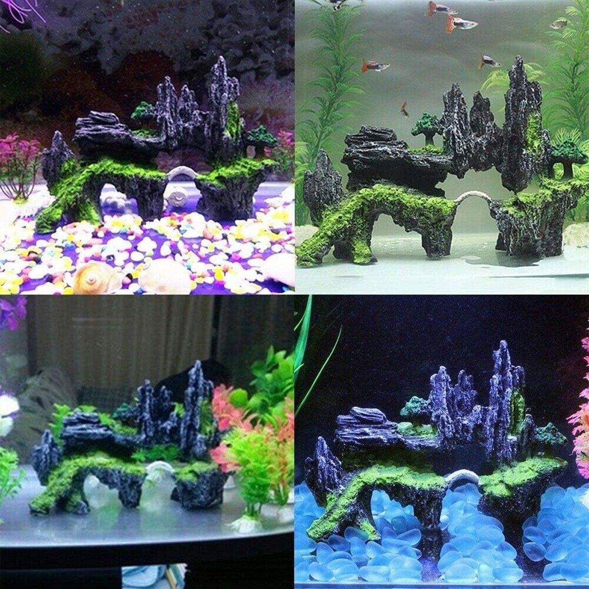 Aquarium Mountain Decoration Realistic Resin Fish Tank Ornament