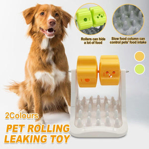 Interactive Pet Food Dispensing Roller Toy Slow Feeder for Dogs & Cats