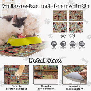 Pet Mat Waterproof Leather Fence Carpet Dog Cat Meal Mat Dog Cage Mat