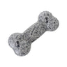 Interactive Dog Bone Chew Toy for Dental Health Durable TPR Material Grey & Blue