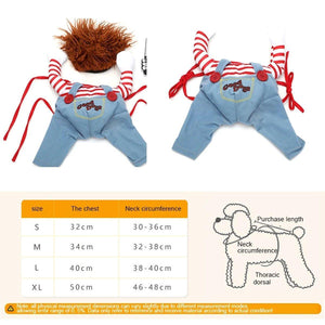 Halloween Dog Costume Pet Accessories Funny Dress Up for Small Medium Dogs