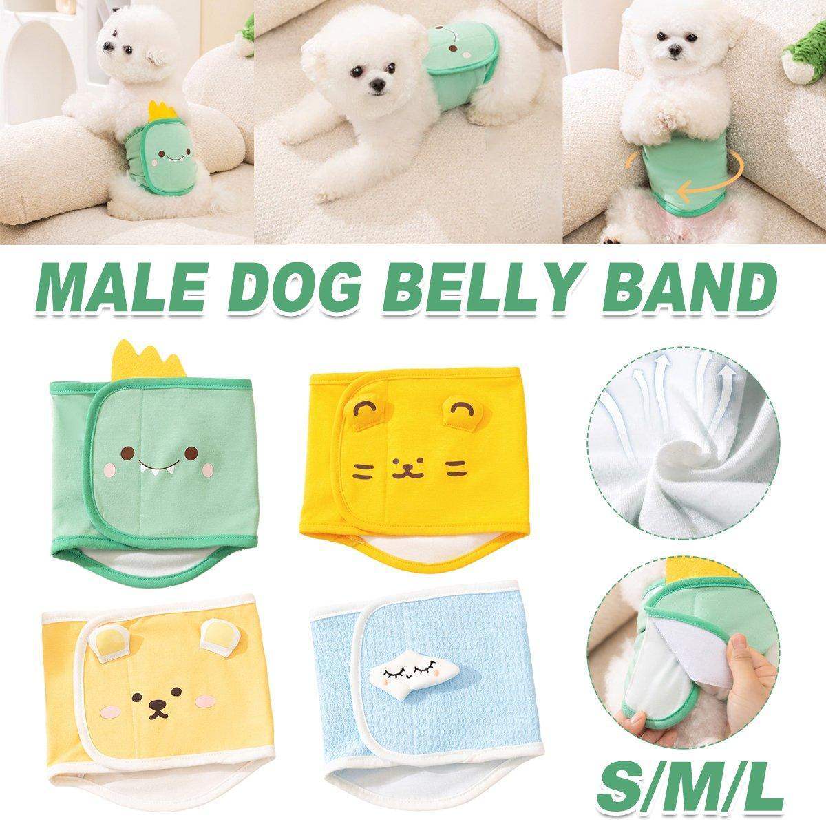 Male Dog Belly Band - Washable Diaper Wrap for Incontinence & Training