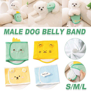 Male Dog Belly Band - Washable Diaper Wrap for Incontinence & Training