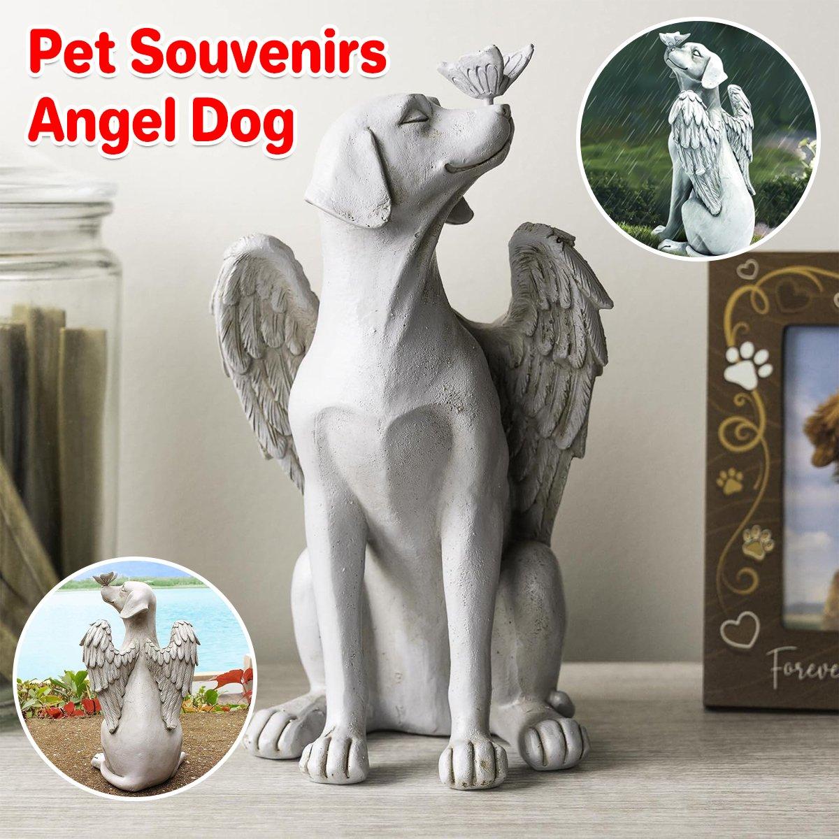 Creative Angel Dog Resin Ornaments Pet Souvenirs Angel Wings