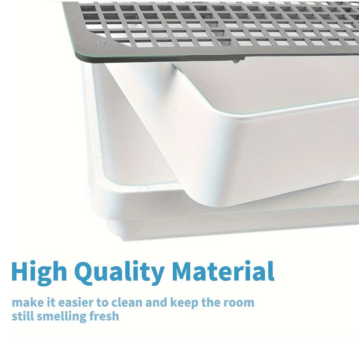 Large Rabbit Litter Box with High-Sided Design