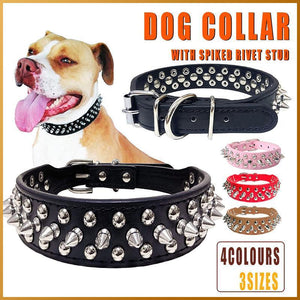 Studded Leather Dog Collar – Adjustable & Stylish Designer Dog Collars for Pets