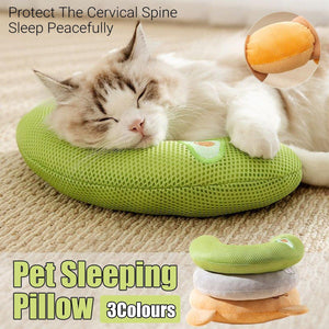 Dog Pet U Shaped Pillow Cartoon Breathable Cat Sleeping Cushion