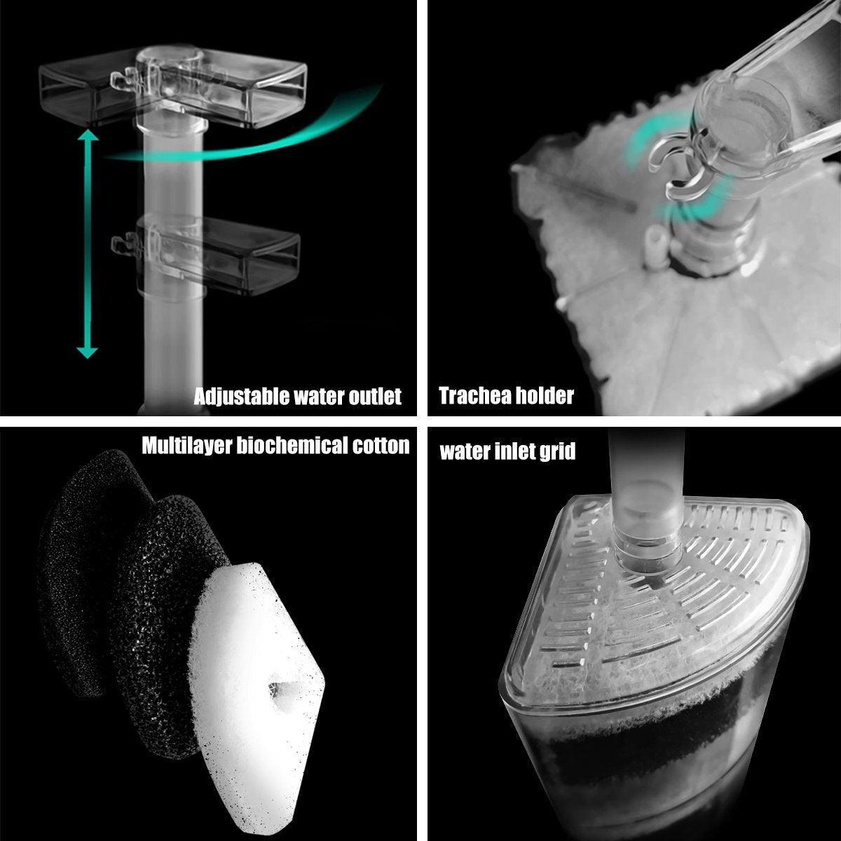 Mini Aquarium Biochemical Filter Compact In-Tank Fish Tank Filter