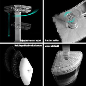 Mini Aquarium Biochemical Filter Compact In-Tank Fish Tank Filter